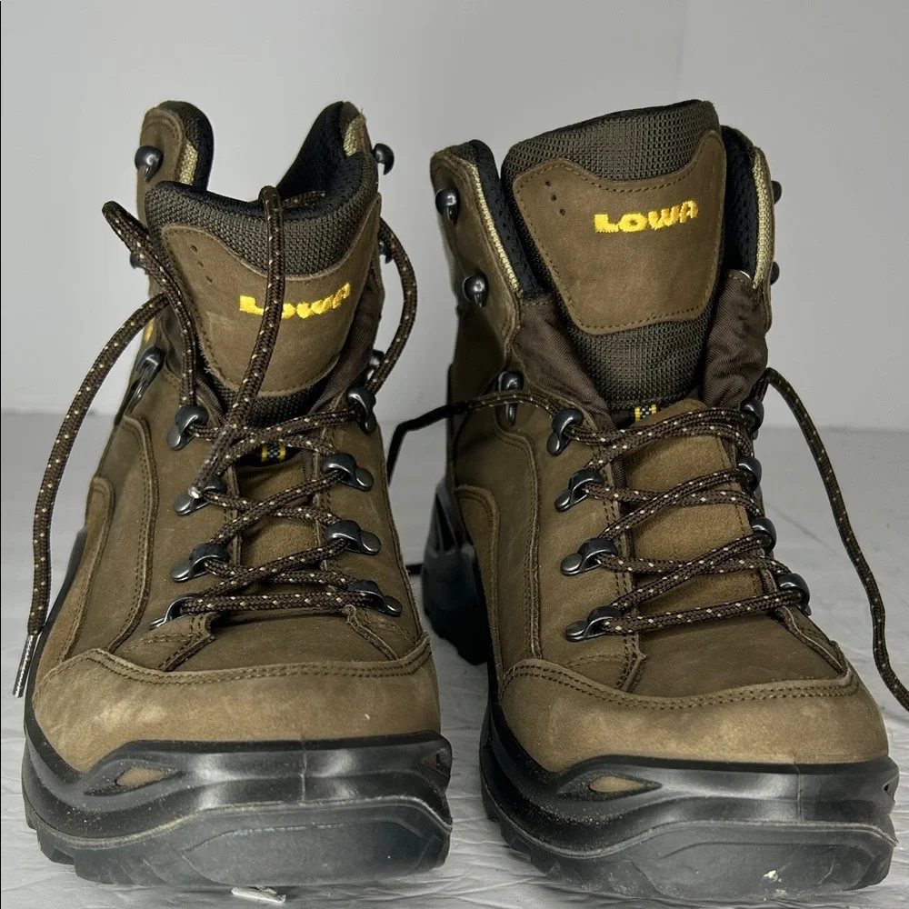 Lowa Brown and Yellow Hiking Boots